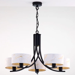 Klasyczny Żyrandol ARTHUR wys. 71cm 5xE27 15W IP20 | czarny