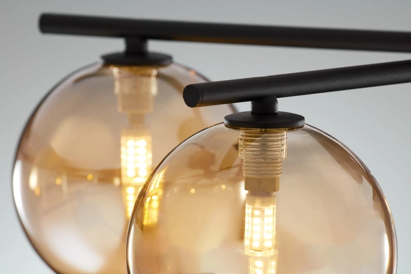 Nowoczesna Lampa sufitowa PRATO wys. 27cm 5xG9 14W IP20 | czarny