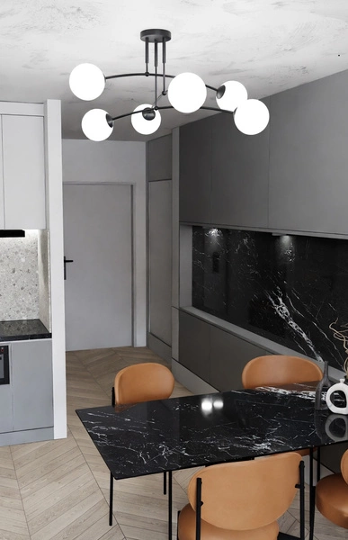 Lampa sufitowa Emibig PREGOS 6 Czarny 670/6