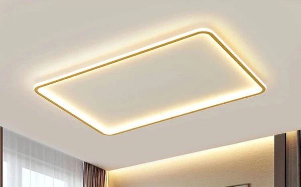 Plafon LED 60W Prostokątny Złoty CCT 3000K/4000K/6000K 110x70cm Abruzzo Angelo