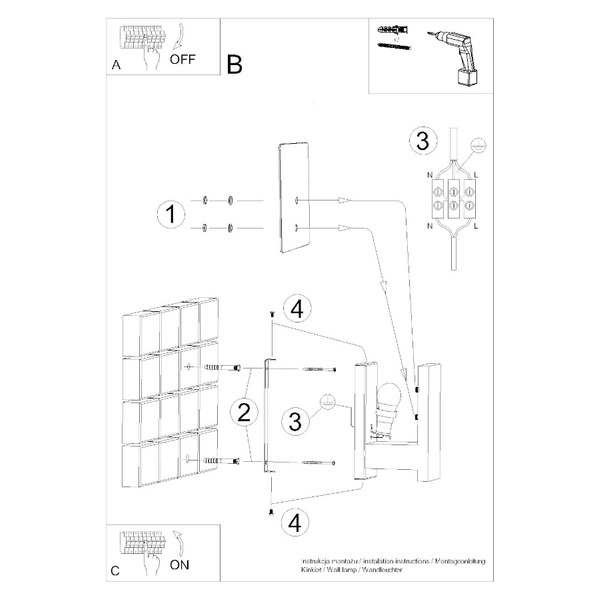 Kinkiet LAPPO, naturalne drewno, 1x40W E14, SL.1094