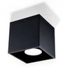 Plafon Sollux QUAD 1 Lampa sufitowa Aluminium czarny 12W LED, SL.0022