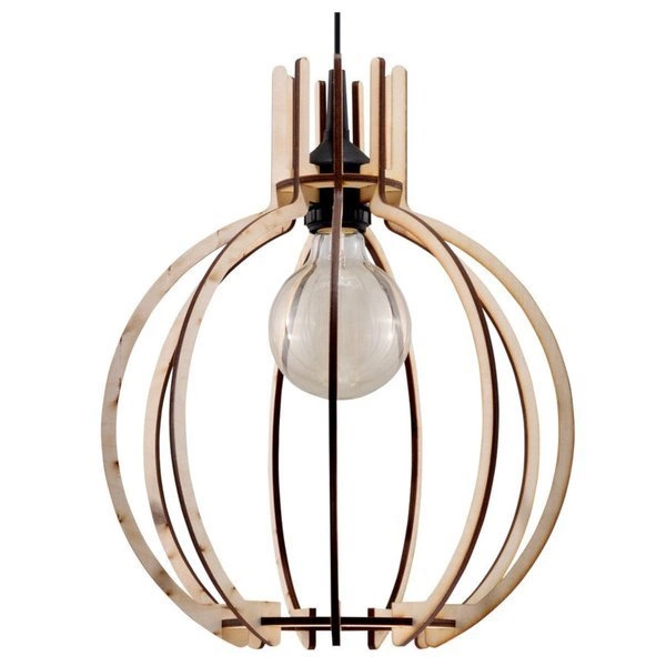 Lampa Wisząca ARANCIA Naturalne Drewno, E27 60 W, SL.0391