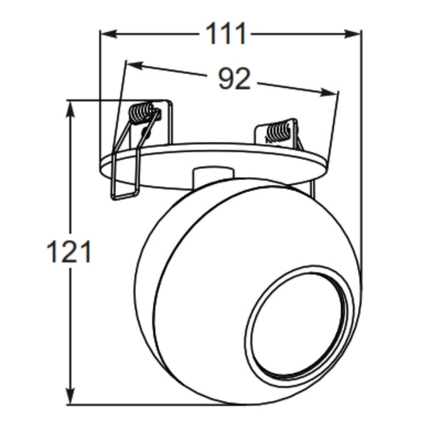 Lampa spot sufitowy do salonu i biura BUELL1 GU10 50W wys. 12cm | czarny