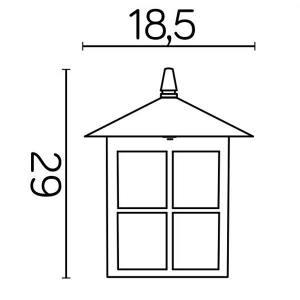 Klosz zewnętrzny Lampa nasadowa Wenecja fi 35mm K 1018 KW | czarny