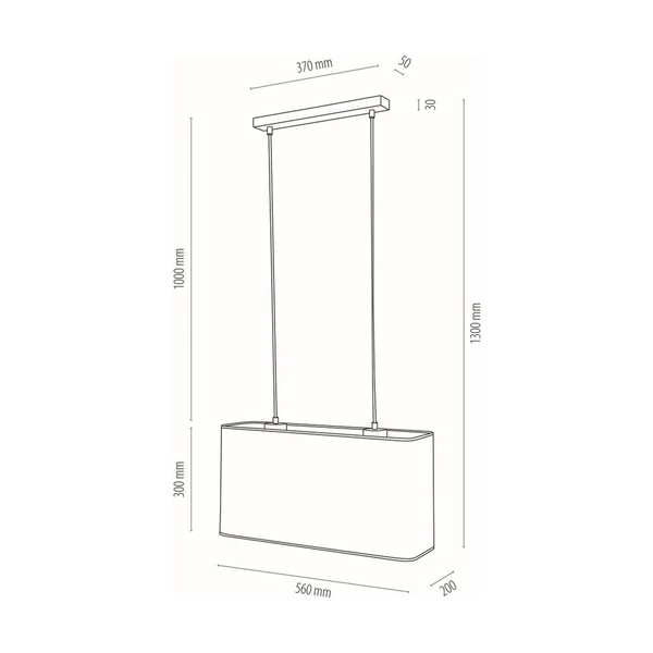 Malo Lampa Wisząca 2xE27 Max.40W Dąb Olejowany/Transparentny PVC/Multikolor 872150274