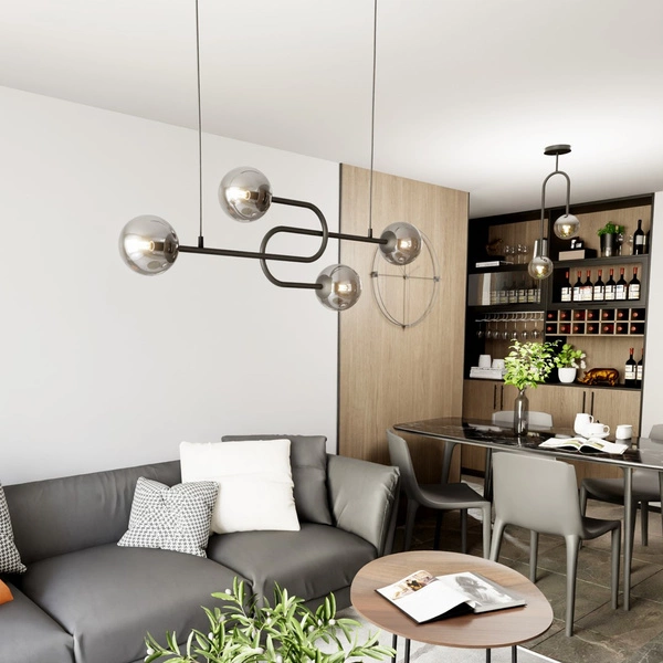 Lampa sufitowa Emibig ATRIA 4 BL GRAFIT 1384/4