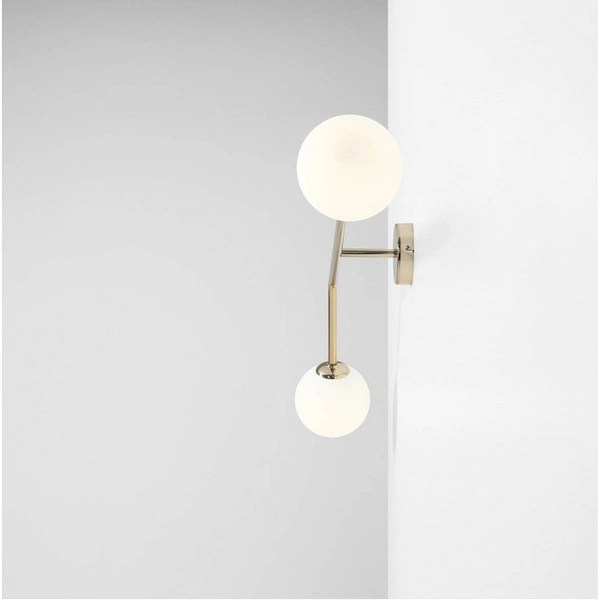 Aldex Kinkiet PURE POZIOMY 1064D30, złoty/biały, 2x40W E14