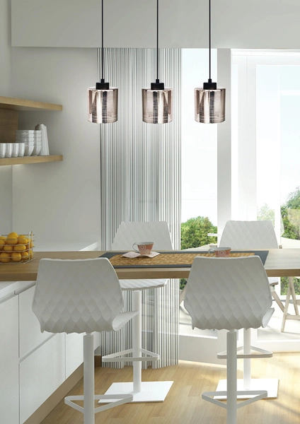 Lampa wisząca COX 33-53886 czarny/chrom 3x60W E27