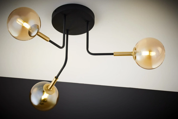 Nowoczesna Lampa sufitowa BURANO wys. 31cm 3xG9 14W IP20 | Złoty