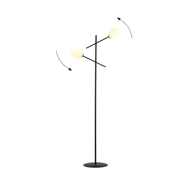 Lampa podłogowa Emibig LINEAR LP2 Czarny/OPAL 1169/LP2
