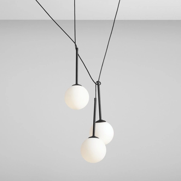 Aldex Lampa wisząca BOSSO 3, listwa, 1087E_1, czarna, 3x40W E14