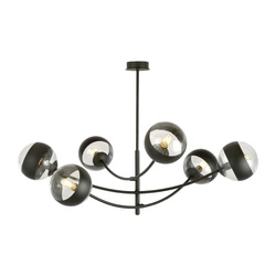 Lampa sufitowa Emibig HUNTER 6 Czarny/STRIPE 1101/6