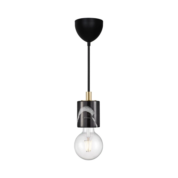 Lampa wisząca SIV E27 60W Marmur | Czarny