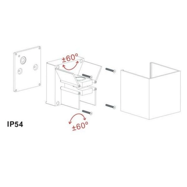 Kinkiet sześcian LED CUBE BIAŁY 10cm