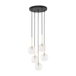 NILOS BLACK / GOLD LAMPA WISZĄCA 5 5943