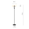 Lampa podłogowa Emibig NOVA LP3 Czarny/OPAL 1138/LP3
