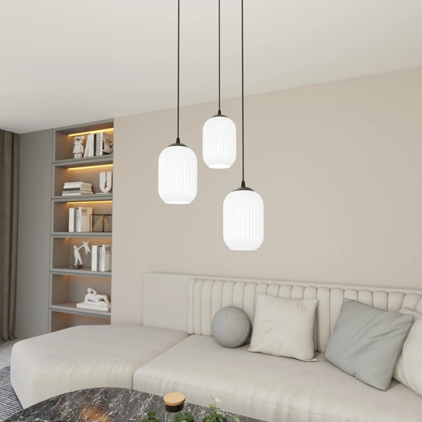 Lampa wisząca Emibig VERDI 3PREM BL OPAL 1435/3PREM