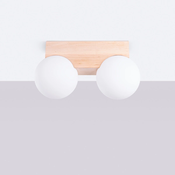 Plafon BULBO 2 naturalne drewno