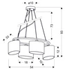 BAN LAMPA WISZĄCA 4X40W E14 CHROM