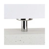 Mocna podwójna lampa stołowa 1xE27 maks. 25W biały beton/czarny kabel PVC/biały klosz z tkaniny 7381937