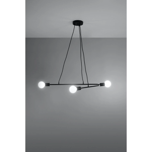 Lampa wisząca ASTRAL 3 SL.0616 czarna 3xE27