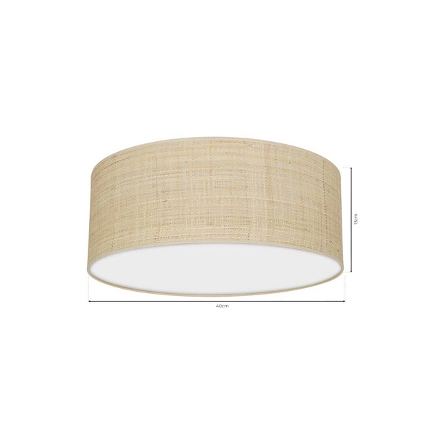 Lampa sufitowa MARSHALL, MLP7487, 40 cm, biały/rattan, 2x60W E27
