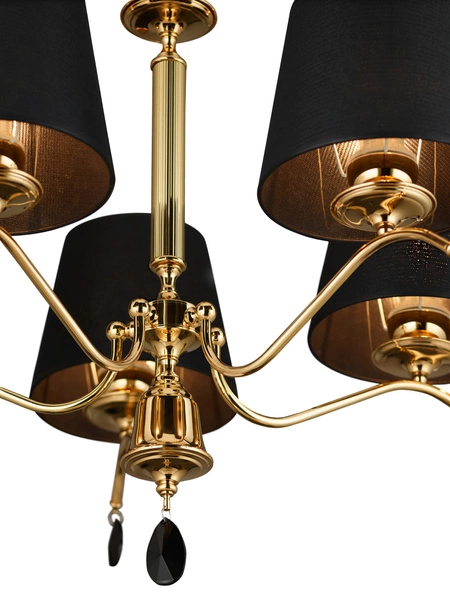 Klasyczny Żyrandol EGIDA wys. 80cm 5xE27 15W IP20 | Złoty