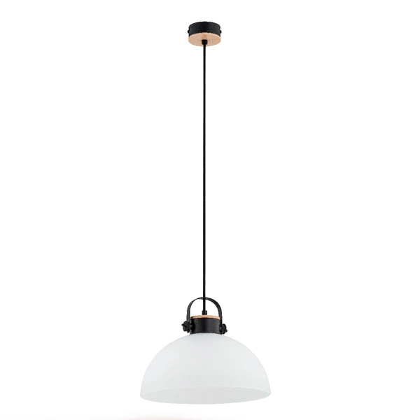 Lampa wisząca ALFA BOLO DREWNIANA 1xE27 30cm | 60605