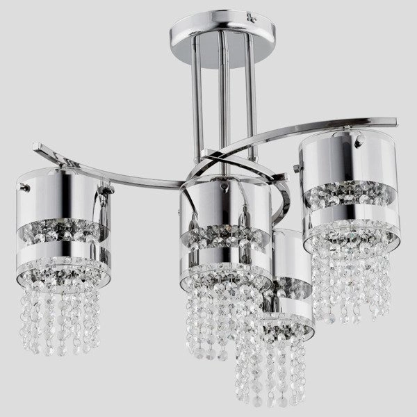 Lampa sufitowa żyrandol z kryształkami BRUNO chrom śr. 51cm