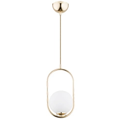 Lampa wisząca ALFA NOVAL M ZŁOTA 1xE14 17cm | 60698