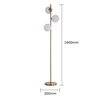 Złota lampa Dorado podłogowa 3 kule