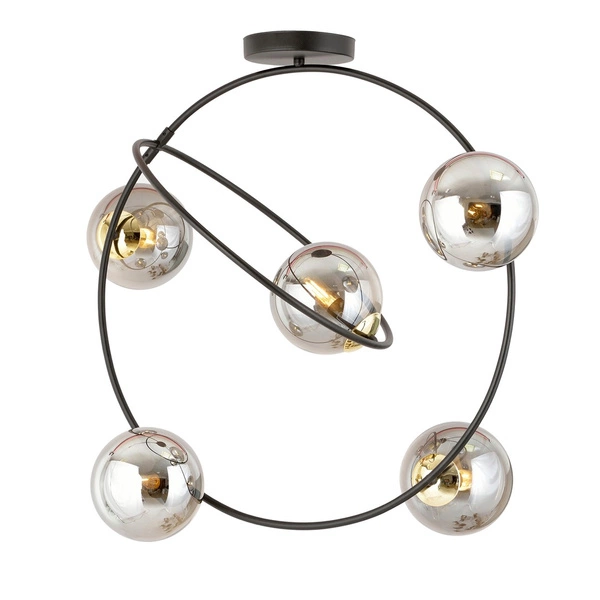 Lampa sufitowa Emibig STARDOM 5 BL GRAFIT 1292/5