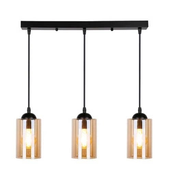 Lampa wisząca BISTRO, czarny/brązowy, 3x40W E27