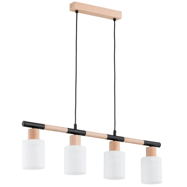 Lampa wisząca ALFA DELLA DREWNIANA 4xE27 77cm | 63351