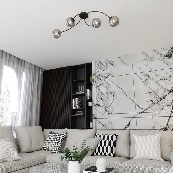 Lampa sufitowa Emibig VIBRA 4 BL GRAFIT 1399/4