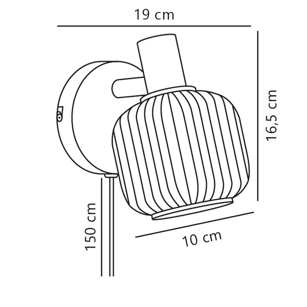 Kinkiet MILFORD E14 Szkło | Czarny