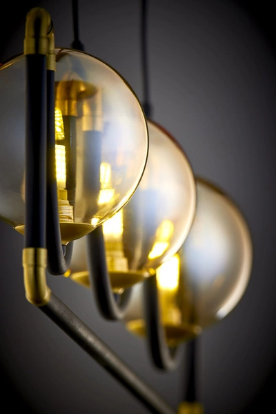 Nowoczesna Lampa wisząca HANZA wys. 30-100cm 3xG9 14W IP20 | Złoty