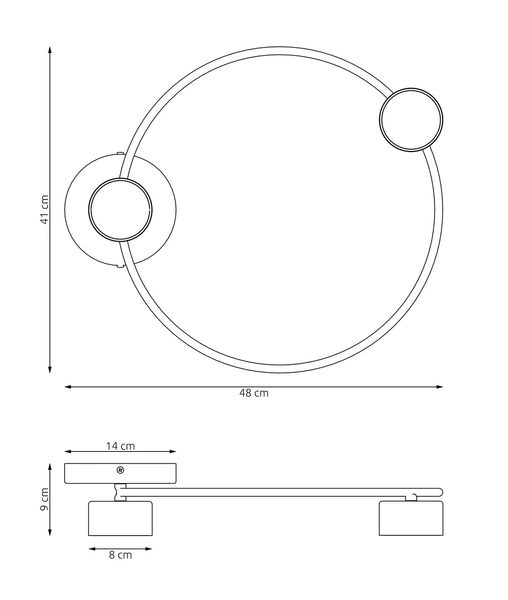 Lampa sufitowa Emibig LUCIO 2 BL 1450/2