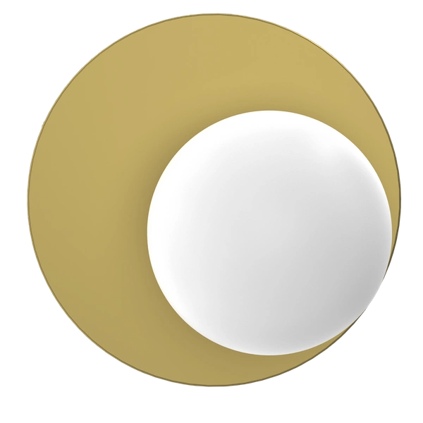 Nowoczesna lampa sufitowa BIBIONE GOLD, MLP8394, złota z białym kloszem, 1x25W G9