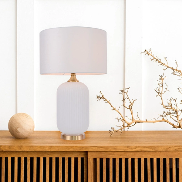 Lampa stołowa Tamiza 65 cm biała 1xE27