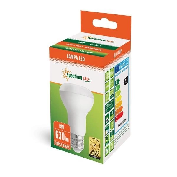 LED R-63 E-27 230V 8W WW SPECTRUM