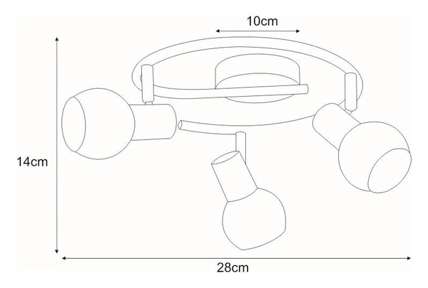 Lampa sufitowa K-C9590A/3 z serii ALPINA