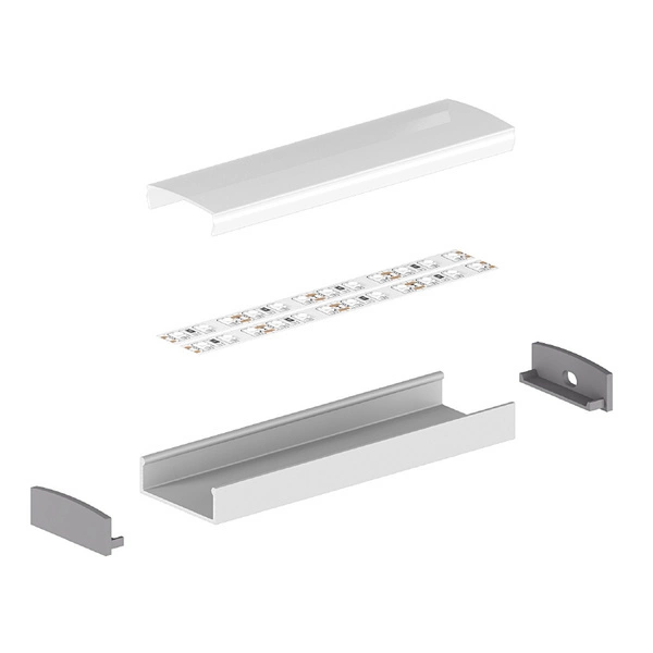 Profil LED P13-1 100cm szer. 30mm | do osłonek C2 | srebrny