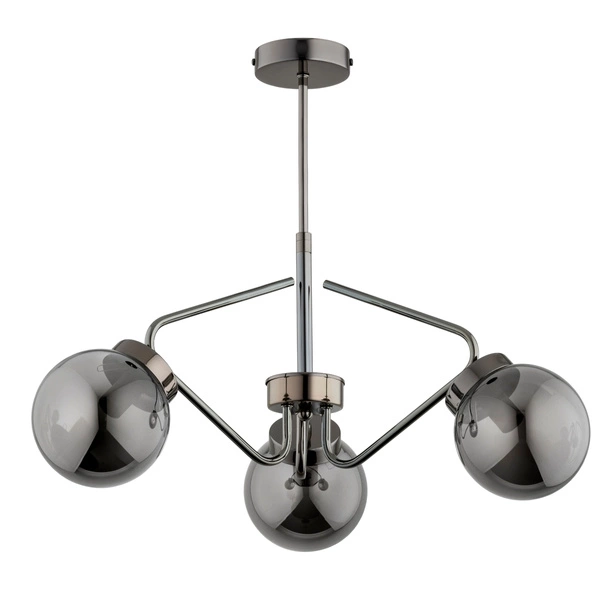 Lampa sufitowa ALFA BARSUM CZARNY CHROM 3xE14 56cm | 62354