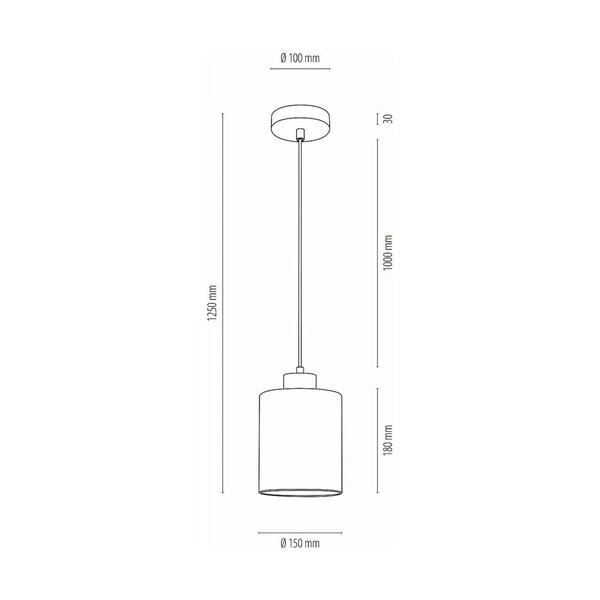 Zefir Lampa Wisząca 1xE27 Max.60W Dąb Olejowany/Transparentny PVC/Biały 111860174