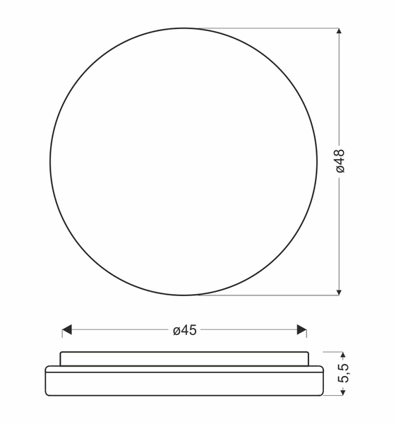 Plafon GANDAVA, 14-75260, 48 cm, biały/drewniany, 36W LED, barwa neutralna 4000K