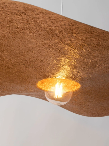 Designerska lampa wisząca KAPELLO L E27 60W śr. 76cm | biały miedź