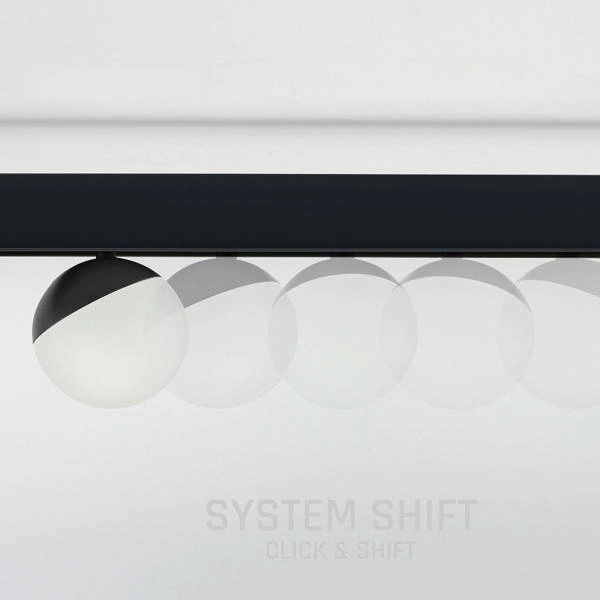 Oprawa szynoprzewodu kula SHIFT GLOBE 10cm 5W biała ciepła | czarny