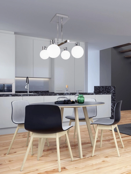 Lampa wisząca MALDUS, 34-01467, chrom/biały, 4x40W G9